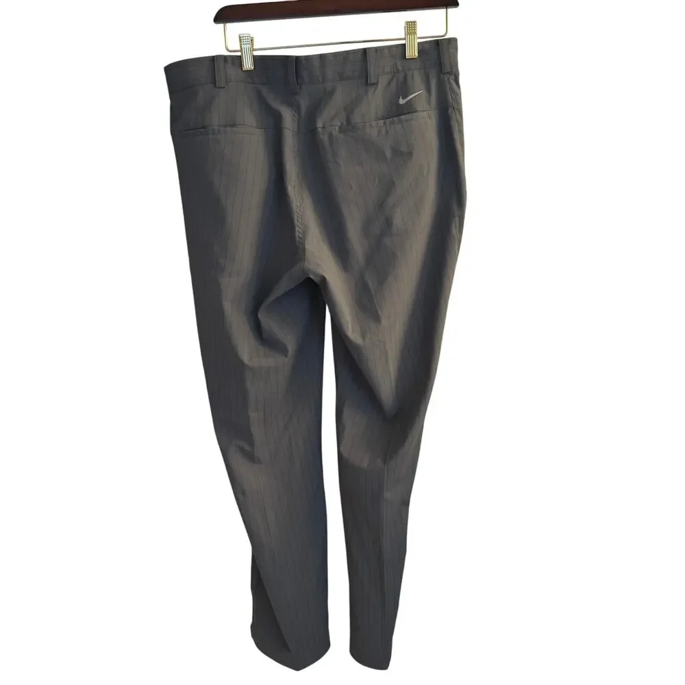 Nike Pants Men's 34x30 Grey Striped‎ Golf Performance Tour